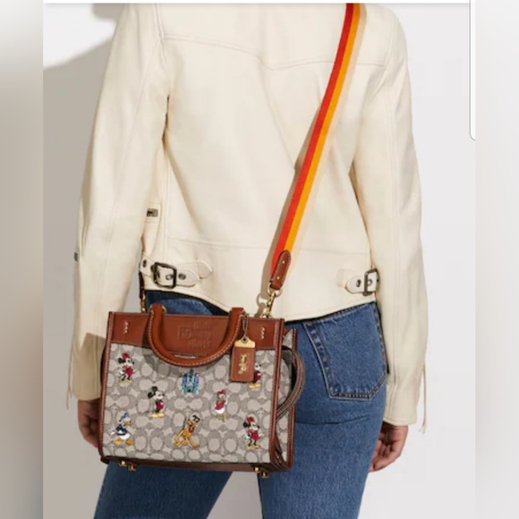 🎀NWT Coach Outlet Disney X Coach Rogue 25 Signature Textile Mickey Mouse - Picture 5 of 14